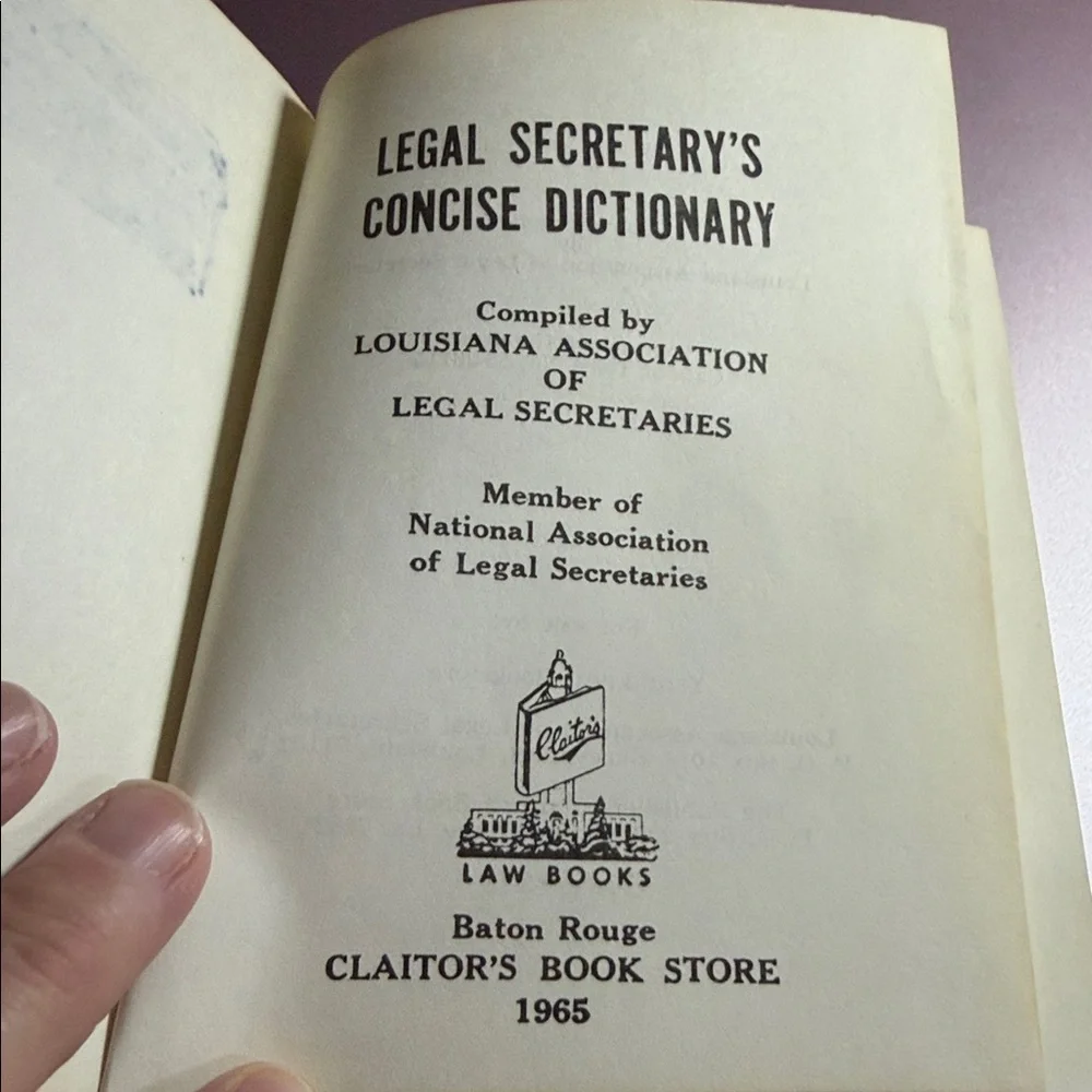 Blue Legal Secretary's Concise Dictionary